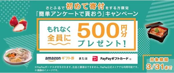 初めて寄付をする人キャンペーン