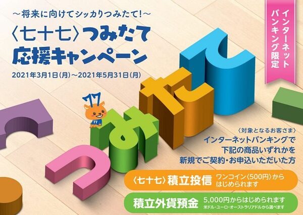 七十七銀行つみたて応援キャンペーン