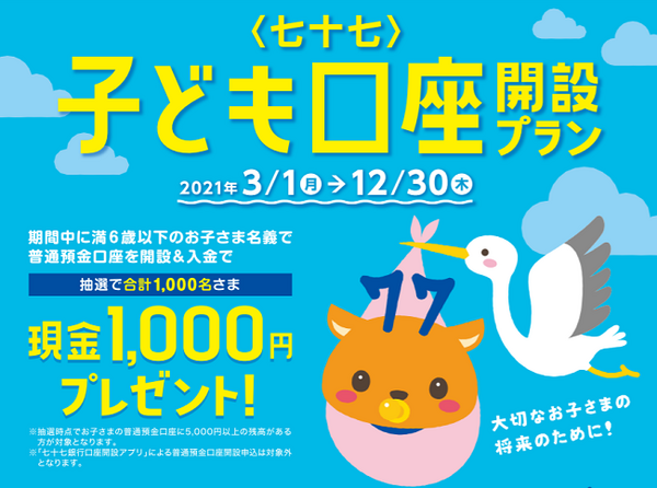 子ども口座キャンペーン