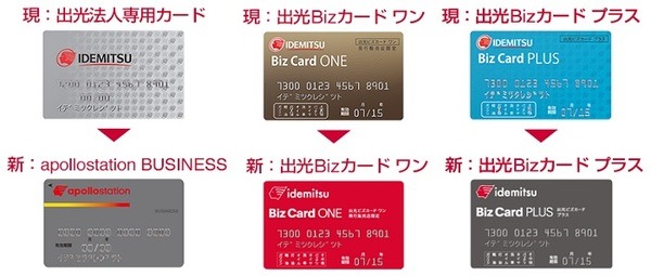 法人向けカードは、小幅な変更のみ