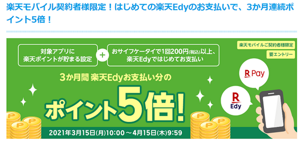楽天モバイル契約者限定キャンペーン