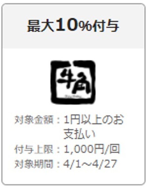 牛角のキャンペーン