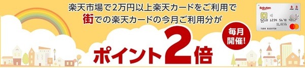 楽天市場で利用ポイントが2倍になる