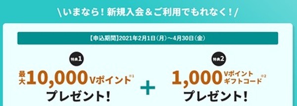 通常のカード入会キャンペーン