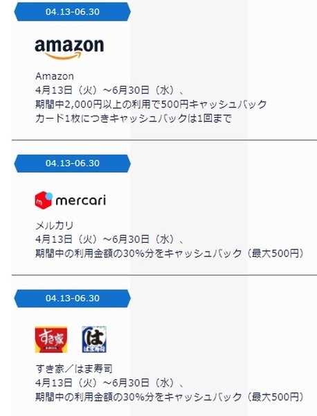 キャッシュバックキャンペーン