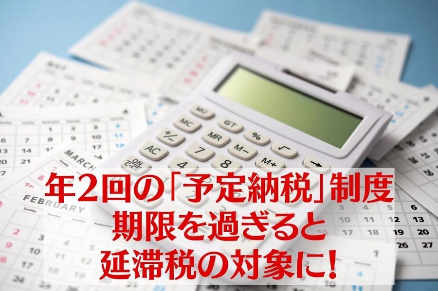 年2回の「予定納税」制度 期限を過ぎると延滞税の対象に！