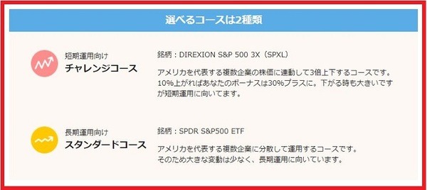 選べるコースは2種類