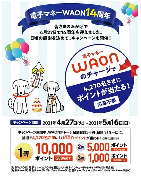 最大1万ポイントが当たるチャンス