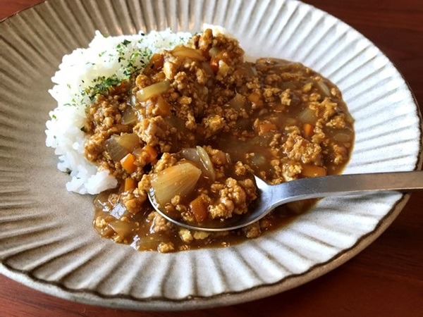 冷凍豆腐の「キーマカレー」