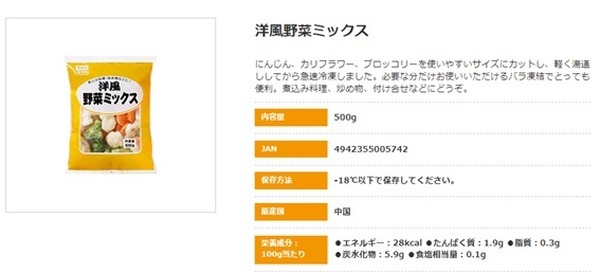 洋風野菜ミックス