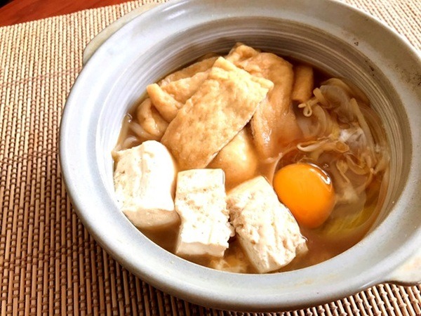 夕食におすすめ「油揚げと豆腐のすき焼き」