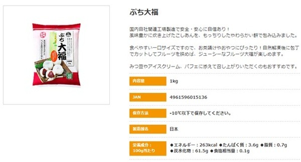 この大福はかなり危険な食べ物です