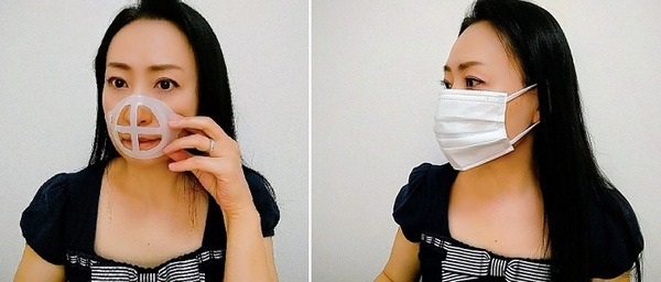 マスクが肌に触れません