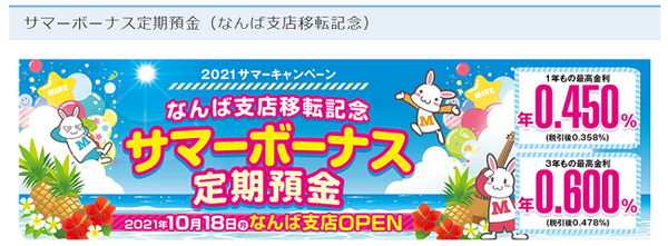 ミレ信用組合サマーボーナス