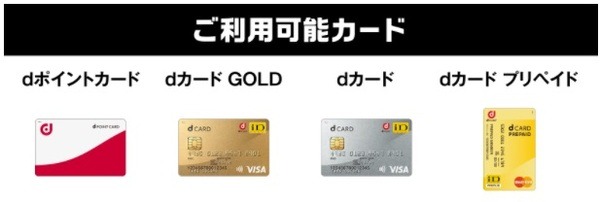 対象のdポイントカード