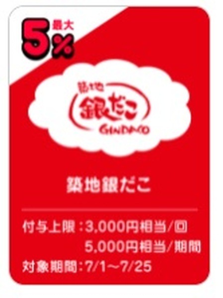 「銀だこ × PayPay」最大10％還元キャンペーン