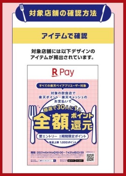 対象店舗の確認方法