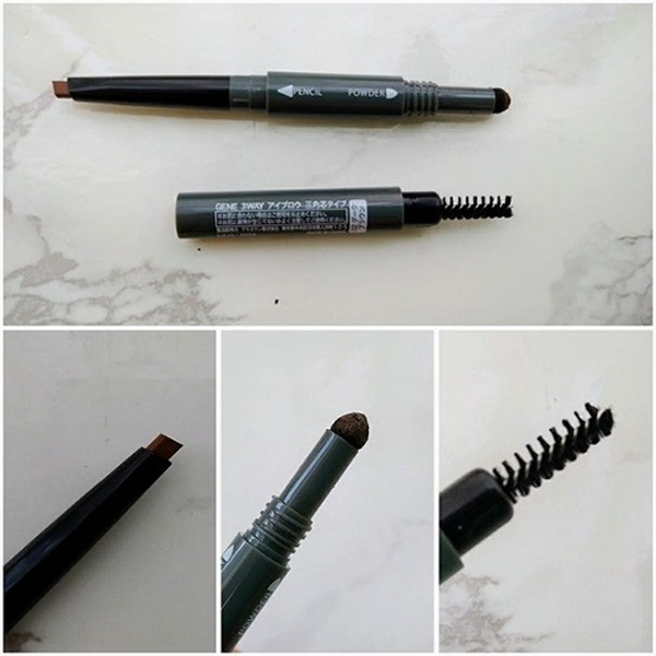 アイブロウにはペンシル・パウダー・ブラシの3つが付いている