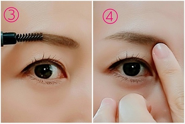 眉毛を1本1本埋めていくように描く