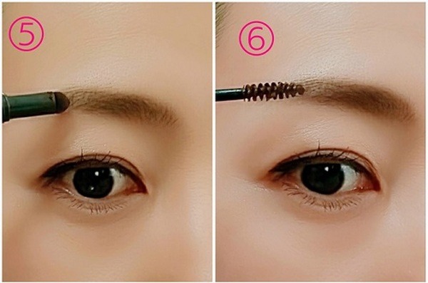 ブラシでなじませることで抜け感を出す