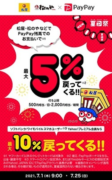 PayPayで決済すれば5～10％還元でさらにお得