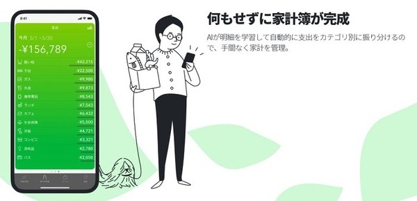 何もせずに家計簿が完成