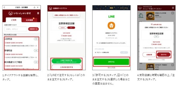 LINEからの注文の仕方