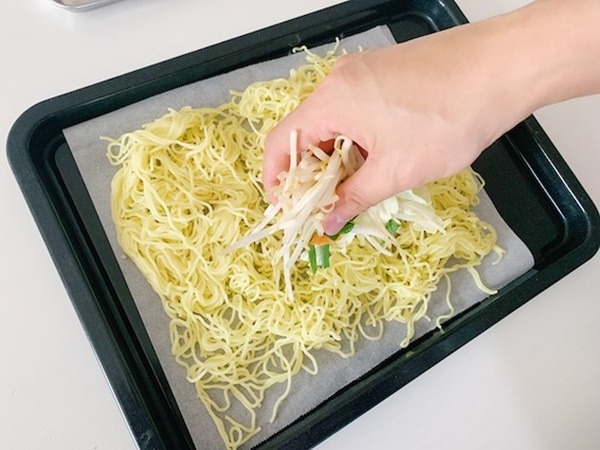 野菜をのせる