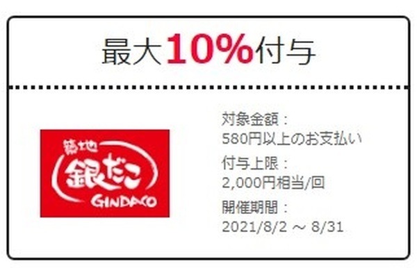 銀だこのクーポン