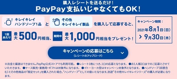 キレイキレイ購入で最大50％還元キャンペーン参加条件と付与上限