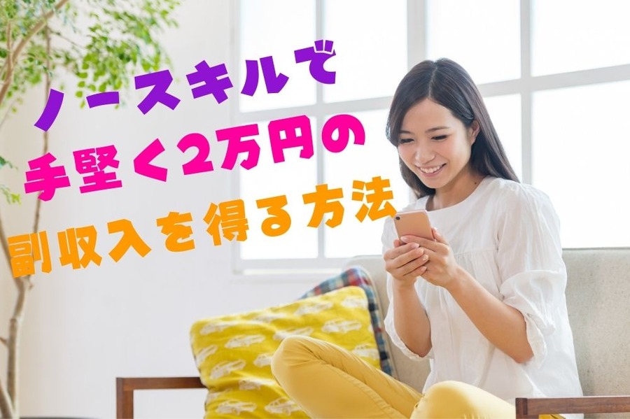 ノースキルで月二万の副業