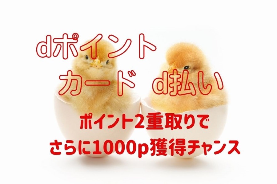dポイントカード＆d払いでさらに1000p獲得のチャンス