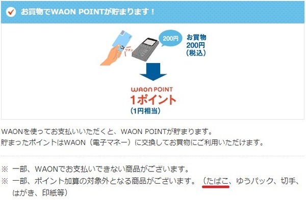 ポイントは付かない