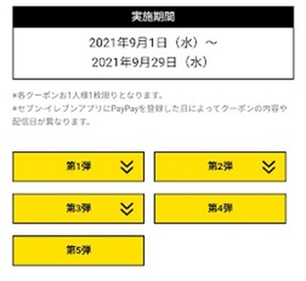 セブンイレブンの半額クーポンの内容のチェック方法