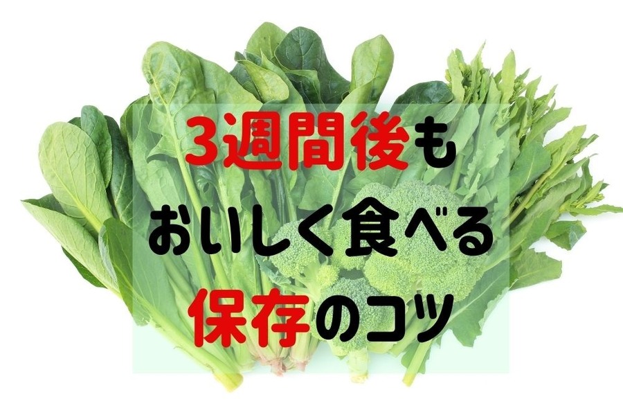 3週間後もおいしく食べる保存のコツ