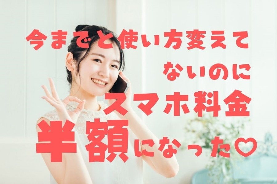 今までと使い方変えずスマホ料金半額に