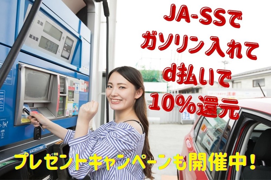 JA-SSで ガソリン入れて d払いで10％還元