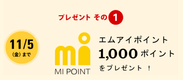 ポイントプレゼント