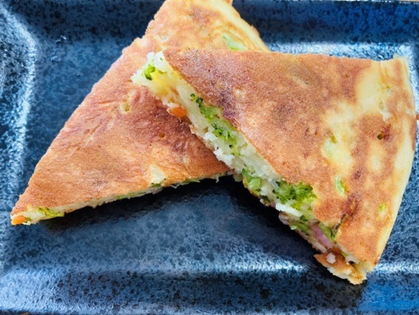 ウインナーとたっぷり野菜のケークサレ