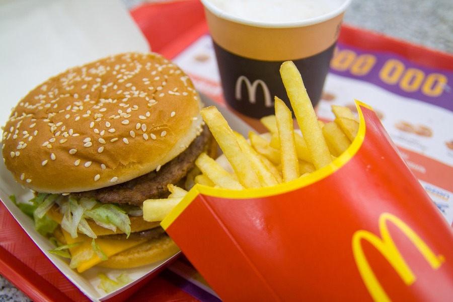 マクドナルドのハンバーガーセット