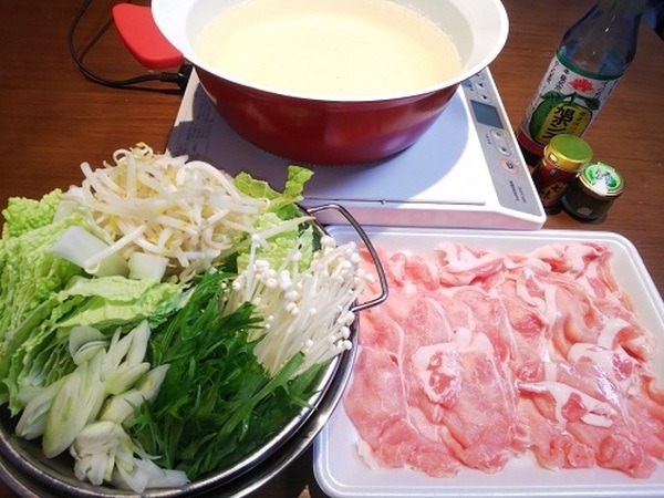 野菜巻き豚しゃぶの材料