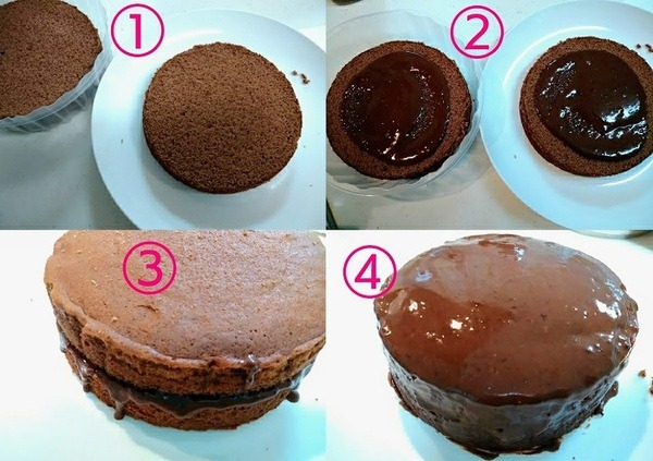 スポンジに塗っていくだけ