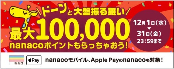 最大10万ポイントもらえるチャンス