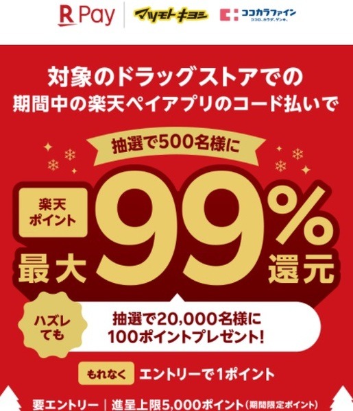 99%還元のチャンス