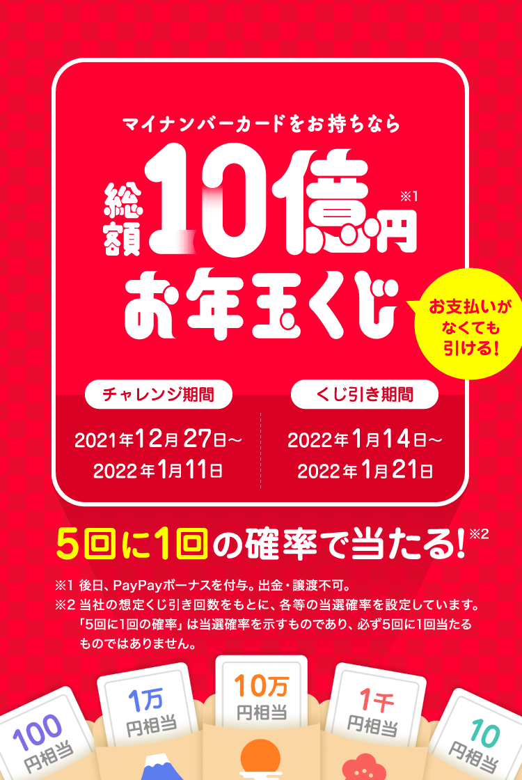 総額10億円お年玉くじ