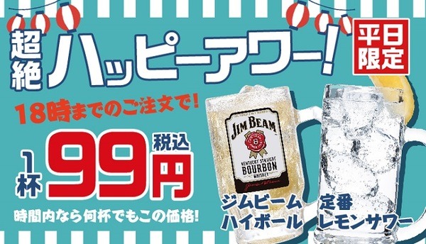 串カツ田中のハッピーアワー