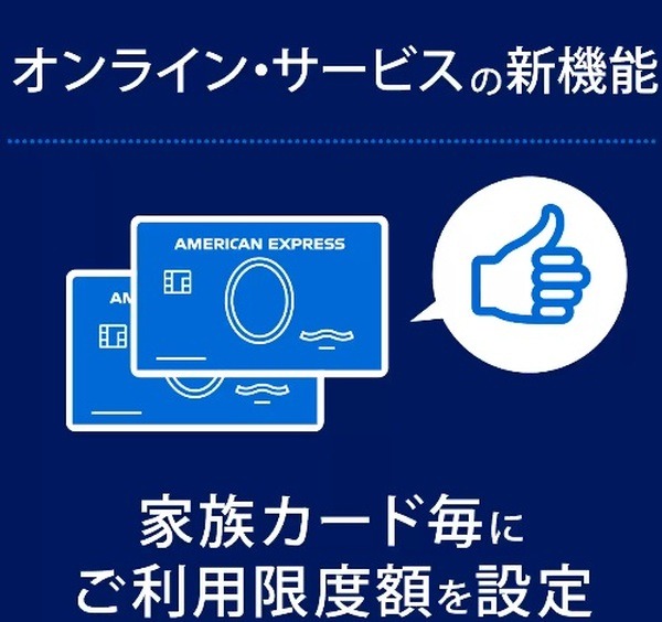 アメックスは家族ごとに利用限度を設定