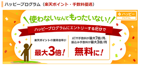 楽天銀行のハッピープログラム