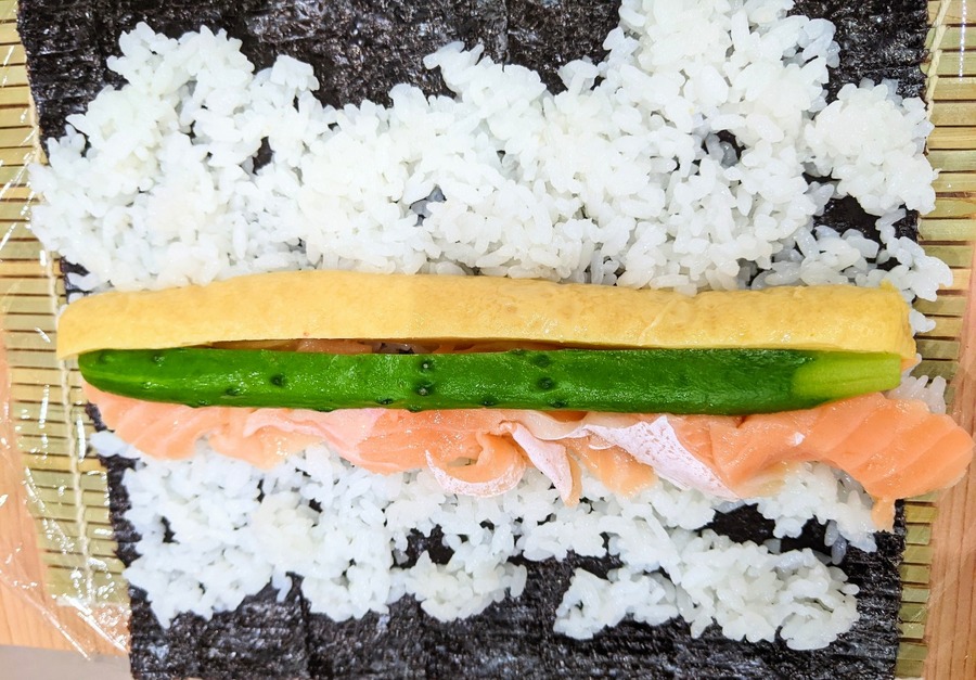 簡単に太巻きにぴったりサイズの厚焼き玉子