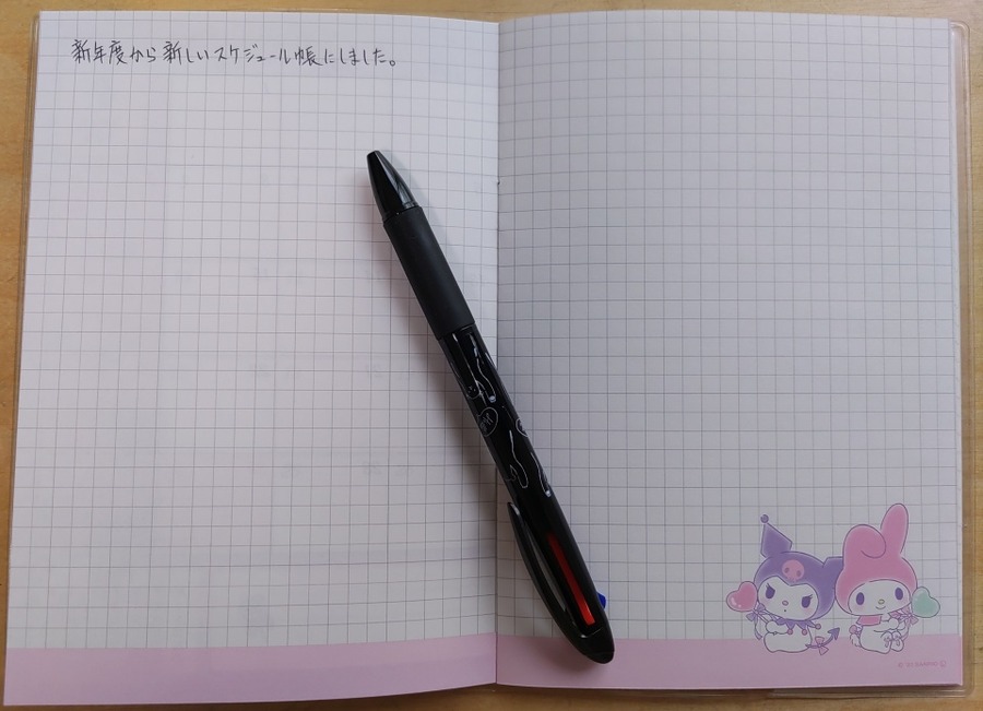 メモのページが多い